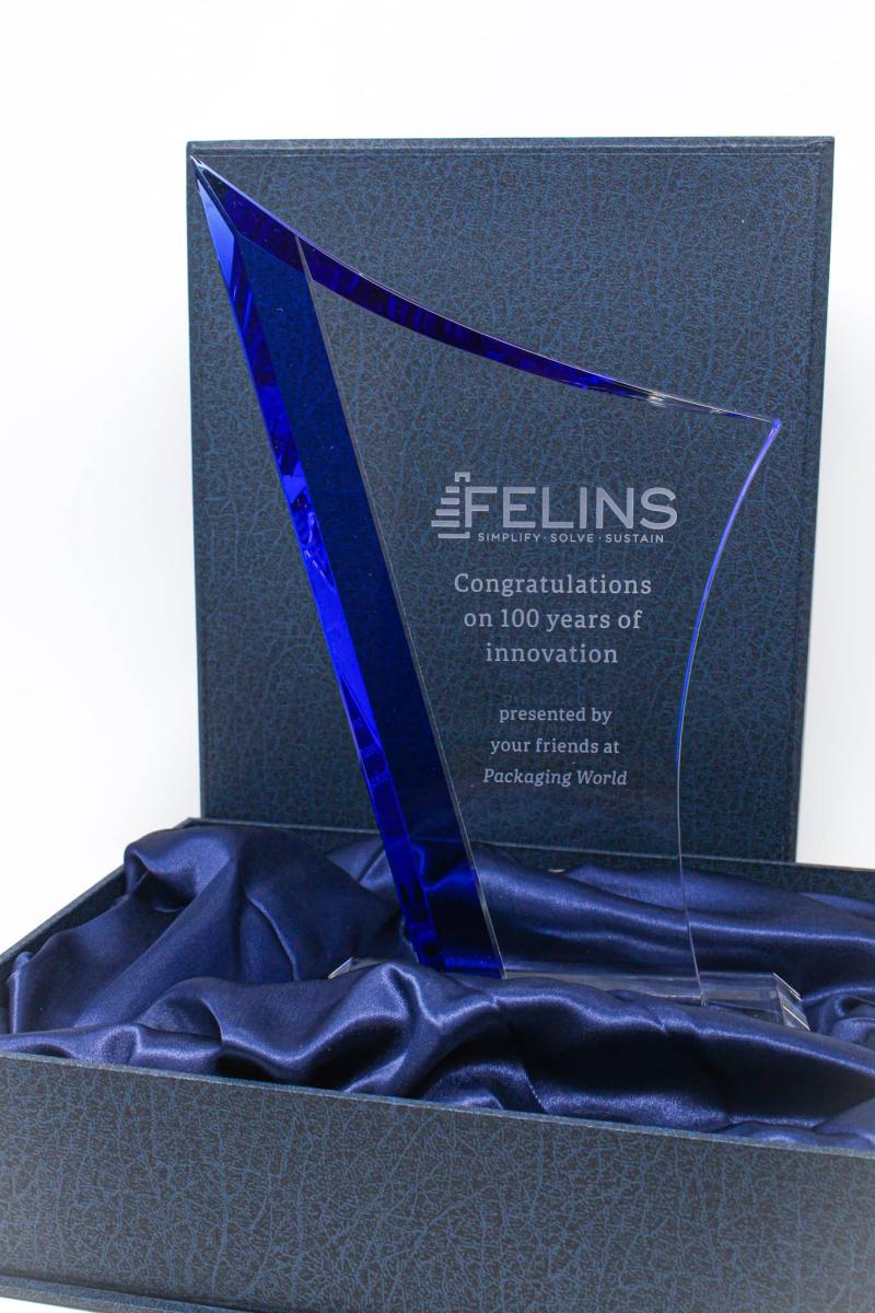 Felins 100 Year Anniversary Plaque, a gift from PMG