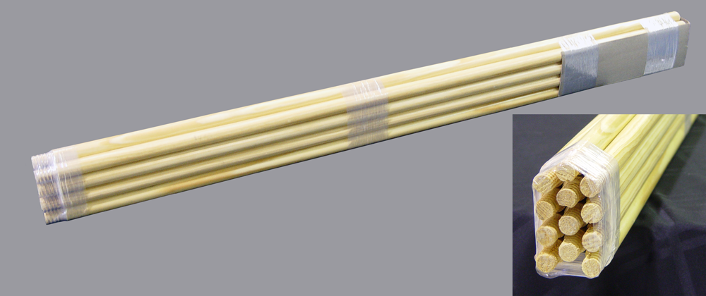 Broom Handles, Stretch Film Banding, unitizing, multipacking, bundling