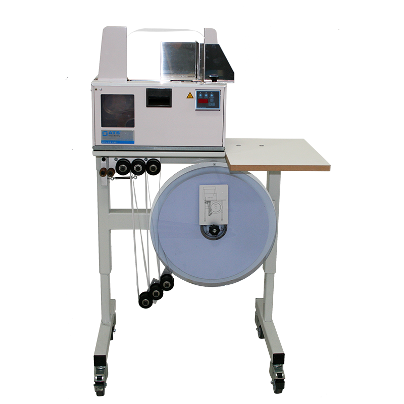 Heat seal banding machine on stand