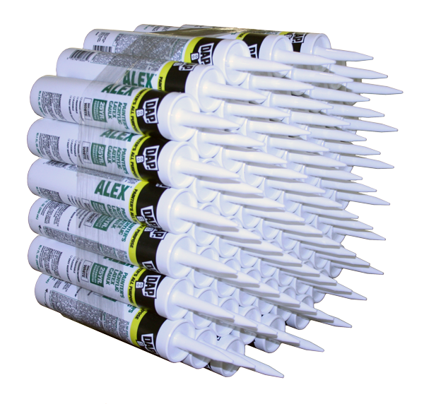 stretch film banding, banded caulk tubes