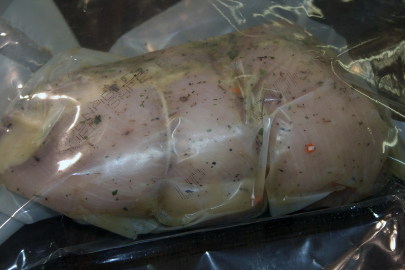 Chicken Breast, Tying, unitizing, securing