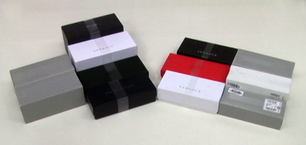 Multipacking, unitizing, banding, eyewear boxes
