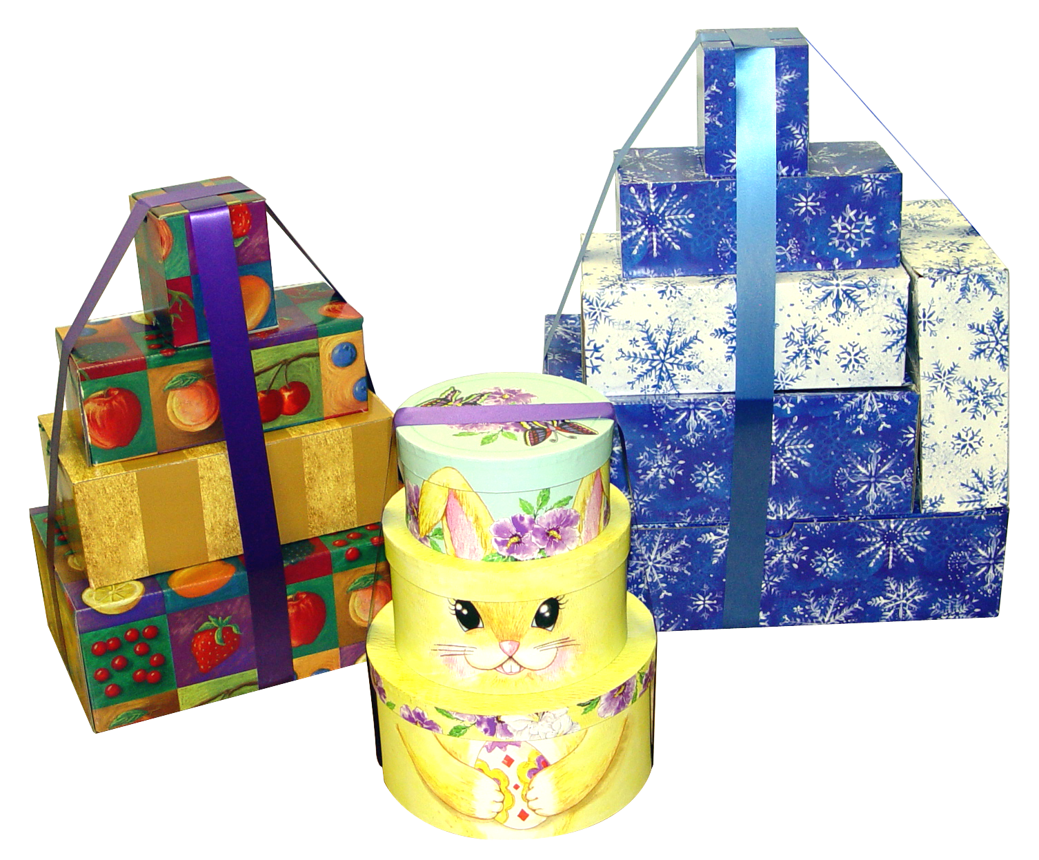 retail banding, display banding, multipacking, unitizing, banding, decorative banding, gift towers