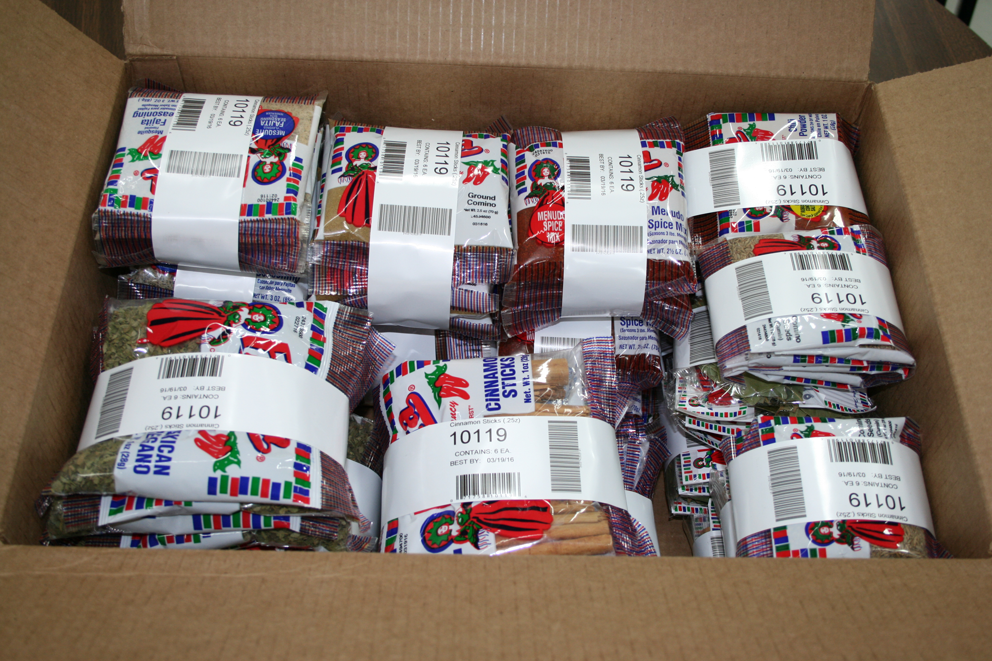 Multipacking, unitizing, banding, food banding, herbs, spices