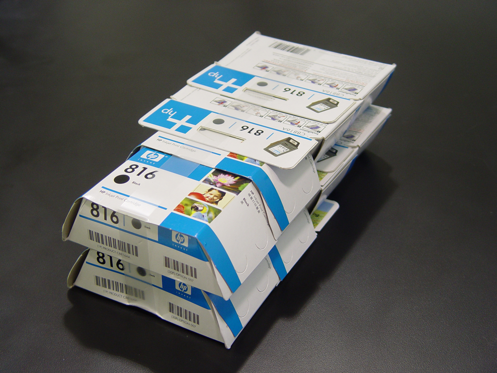Multipacking, unitizing, banding, ink cartridges