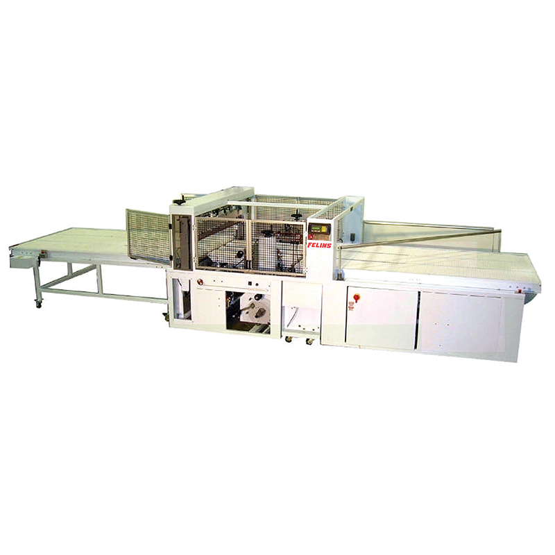 Shrink wrapping machine, automated shrink wrapper, oversized products wrapper