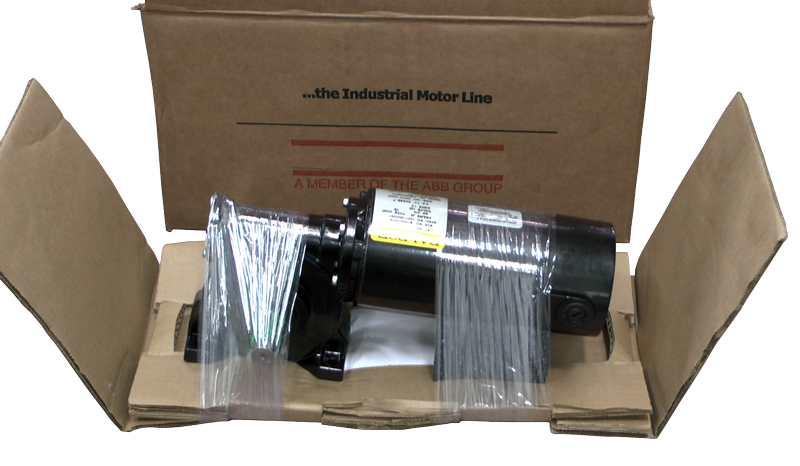 stretch film banded, wrapped motor