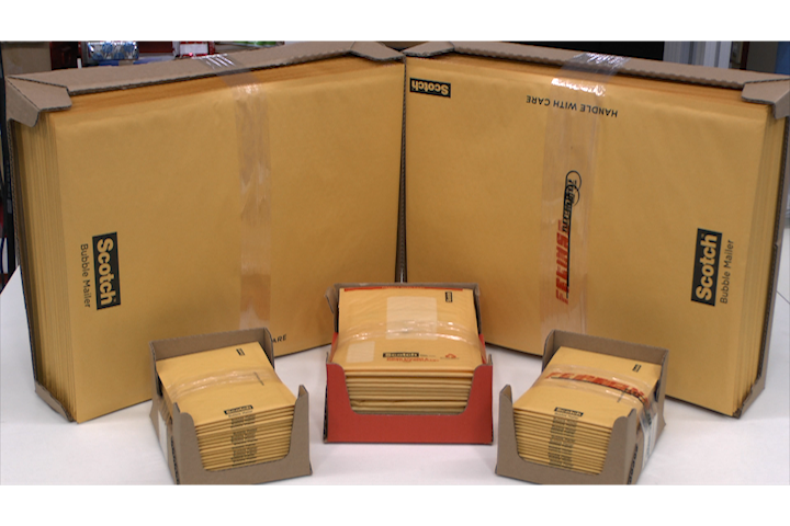 Padded Envelopes, Stretch Film Banding, unitizing, multipacking, bundling