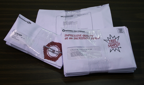 Promotional Envelopes, Stretch Film Banding, unitizing, multipacking, bundling