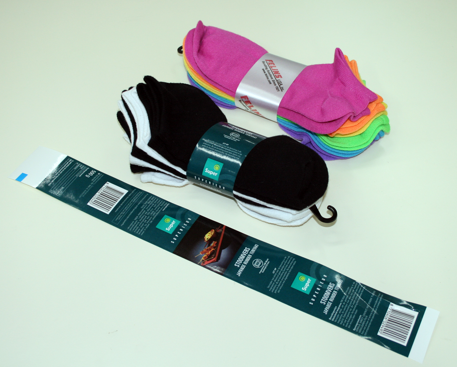 retail banding, display banding, label banding, club packing, multipacking, socks