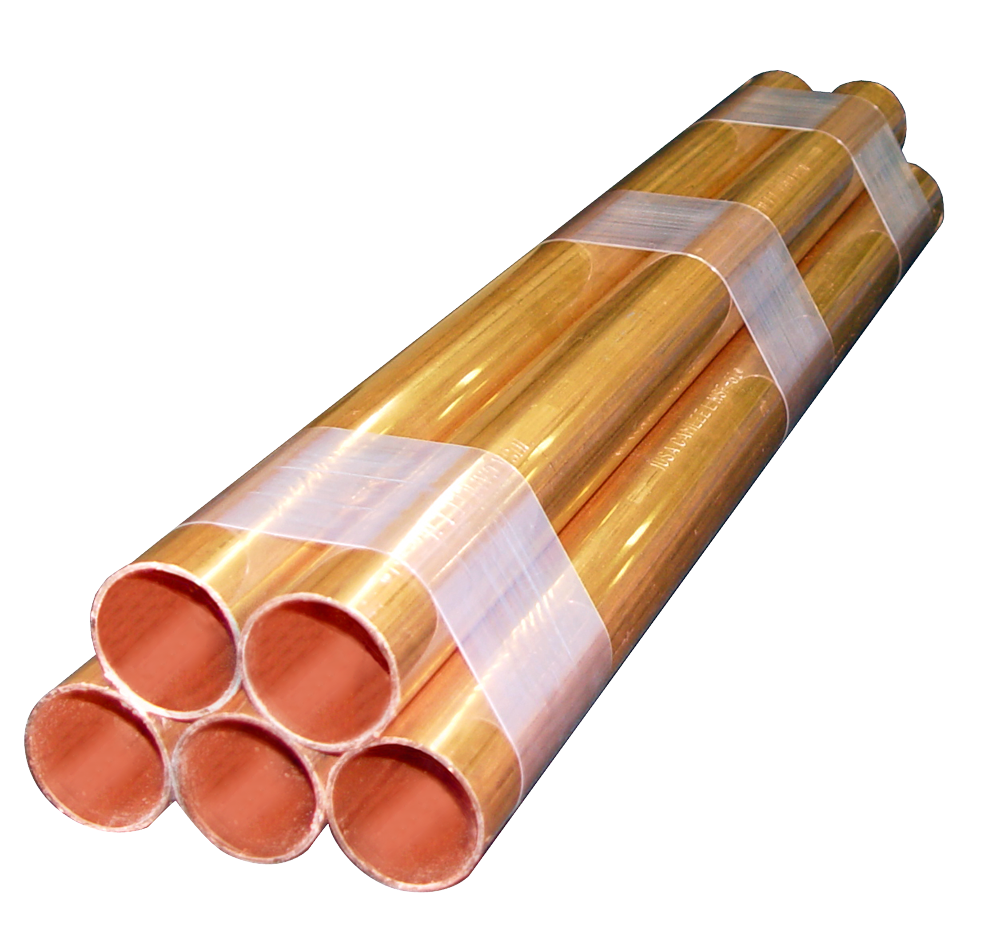stretch film banded pipe