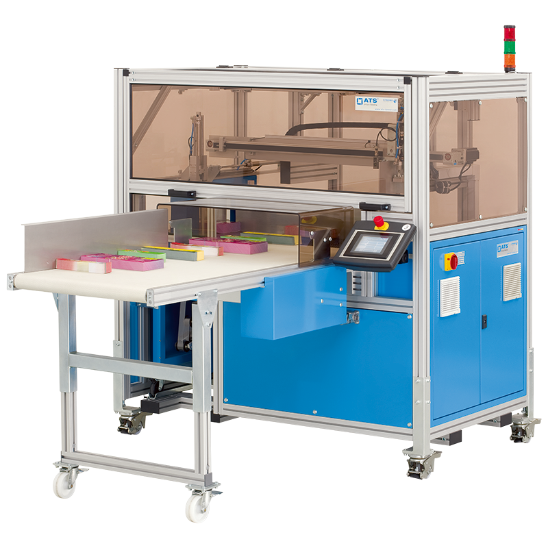 automatic banding, cornerline conveyor, us-2000, ultra-sonic, paper banding, plastic banding, printed banding, offset printing, label printers, digital measuring for printers