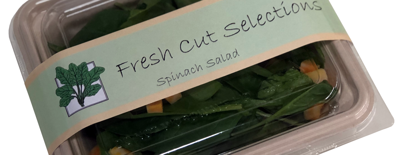 labeled salad