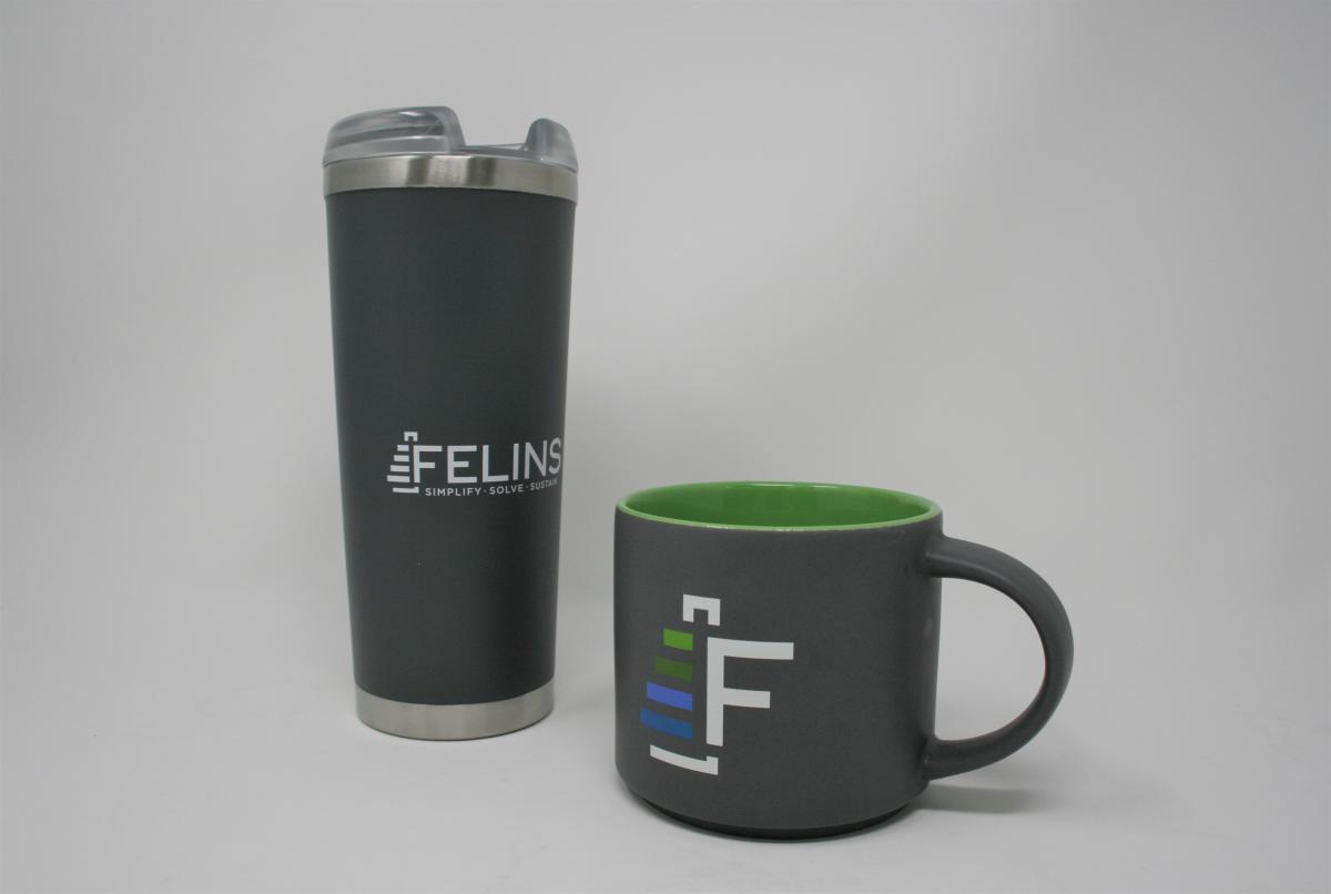 Felins tumbler and mug