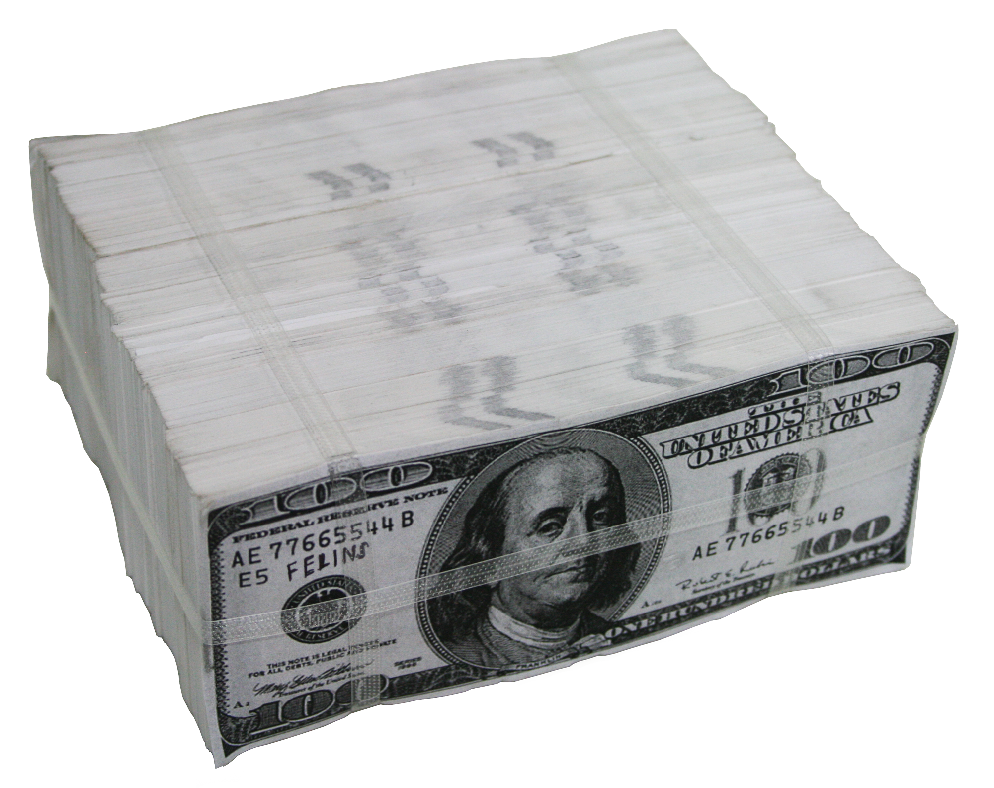 strapped bundle of money
