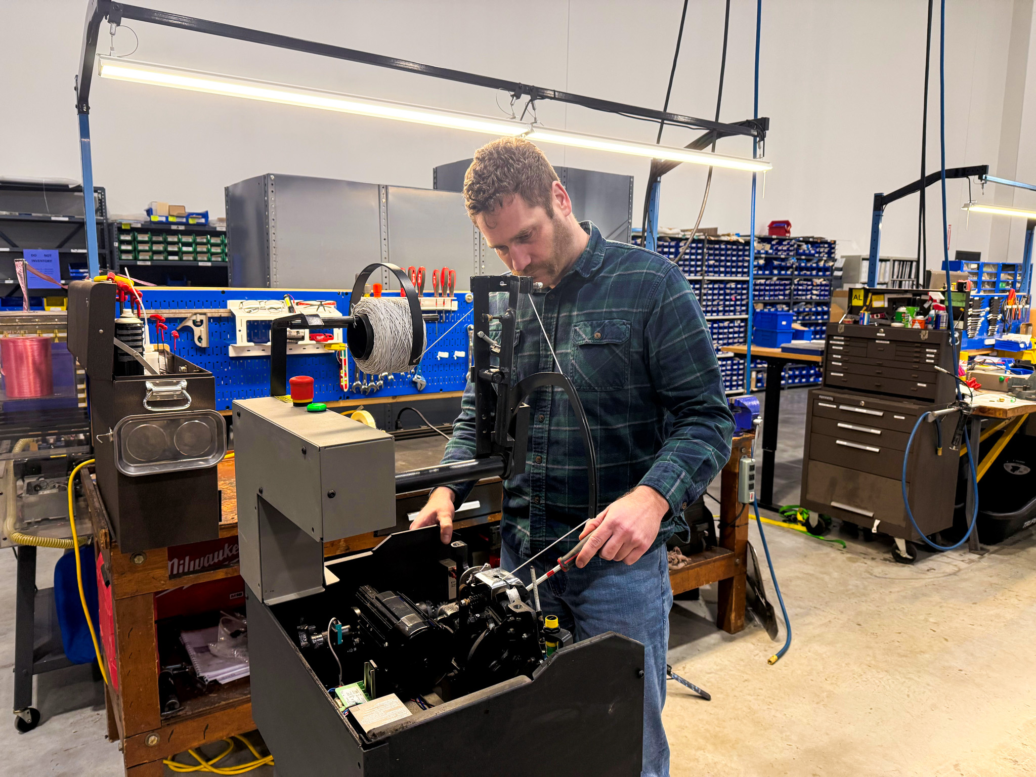 tony working on tyer